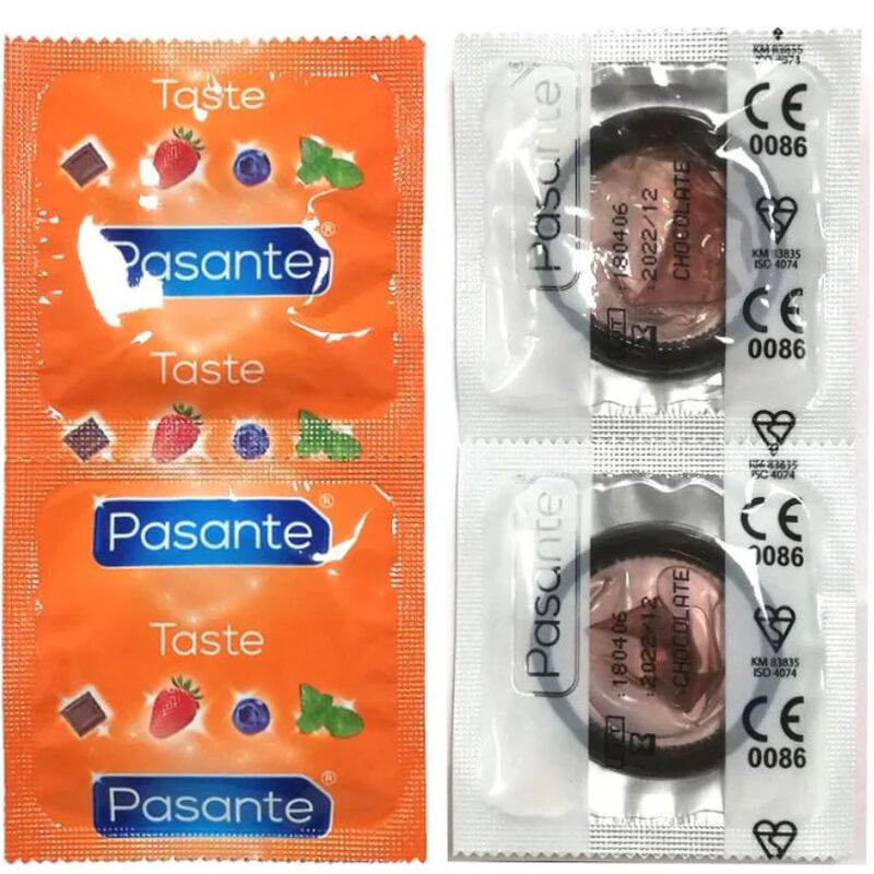Préservatifs aromatisés Pasante Chocolate Temptation, 144 pièces