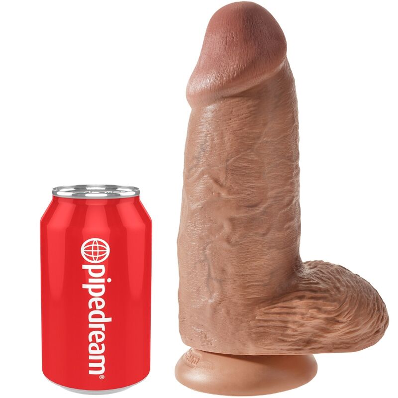 Gode KING COCK Chubby avec ventouse, caramel