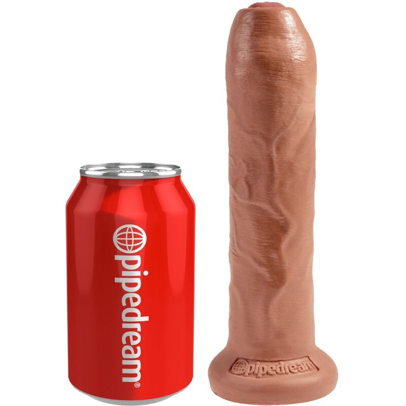 KING COCK Uncut, gode pour harnais avec prépuce mobile