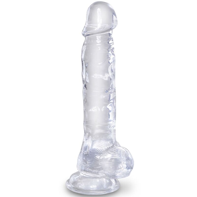 Gode ceinture transparent KING COCK Clear avec testicules