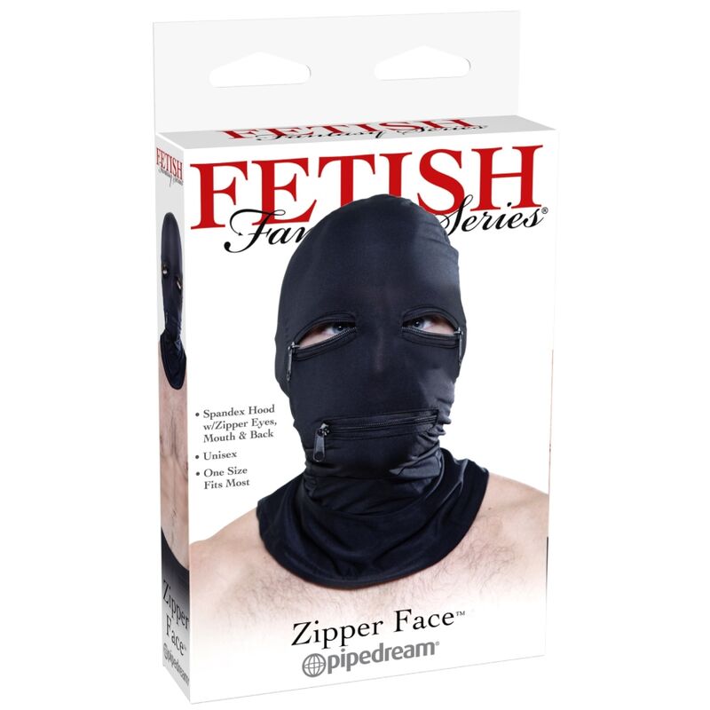 Masque de tête Fetish Fantasy Series avec fermetures éclair