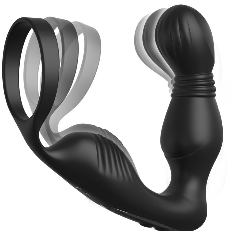 Vibromasseur prostatique avec fonction de va et vient et stimulation du périnée en silicone PIPEDREAMS