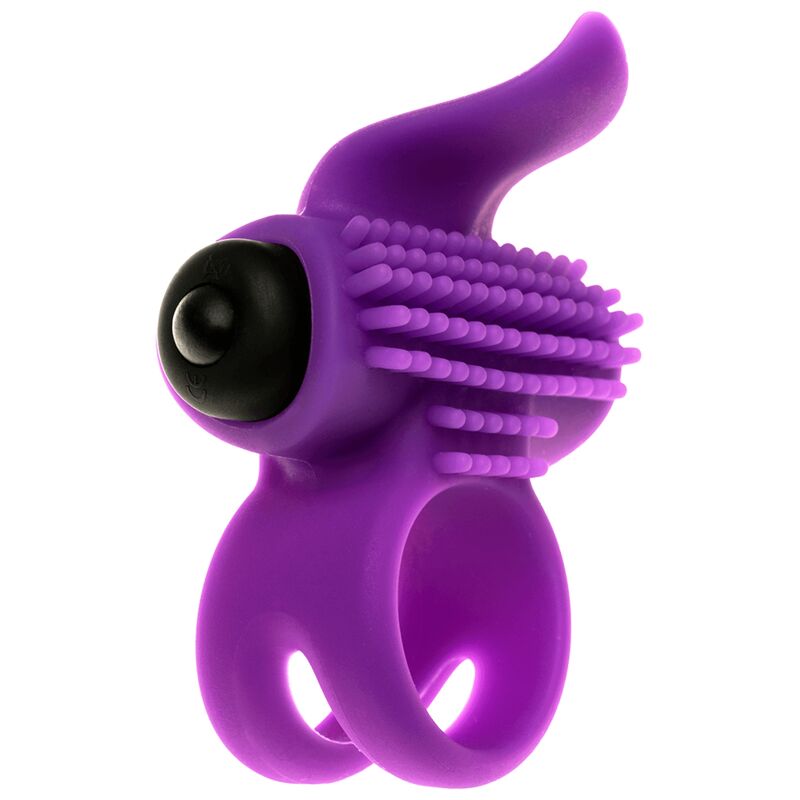 Anneau vibrant avec stimulation par langue pour couples, violet ADRIEN LASTIC
