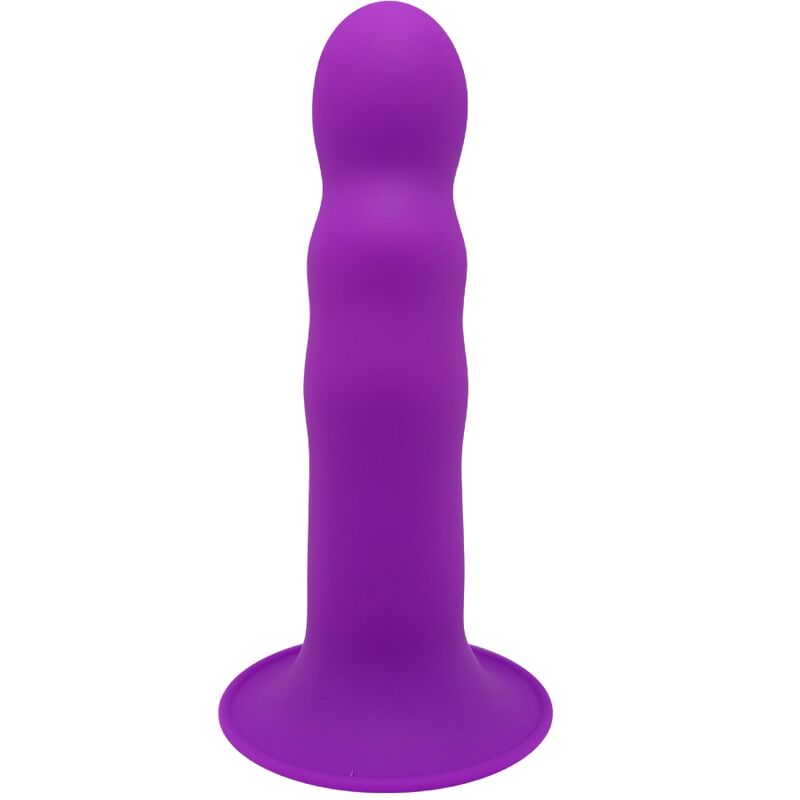 Gode réaliste en silicone à double densité avec ventouse violet ADRIEN LASTIC