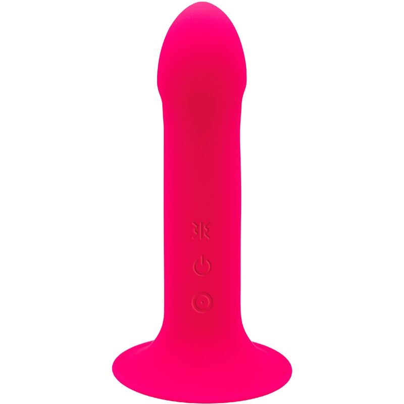 Gode vibrant en silicone à double densité avec ventouse rose ADRIEN LASTIC