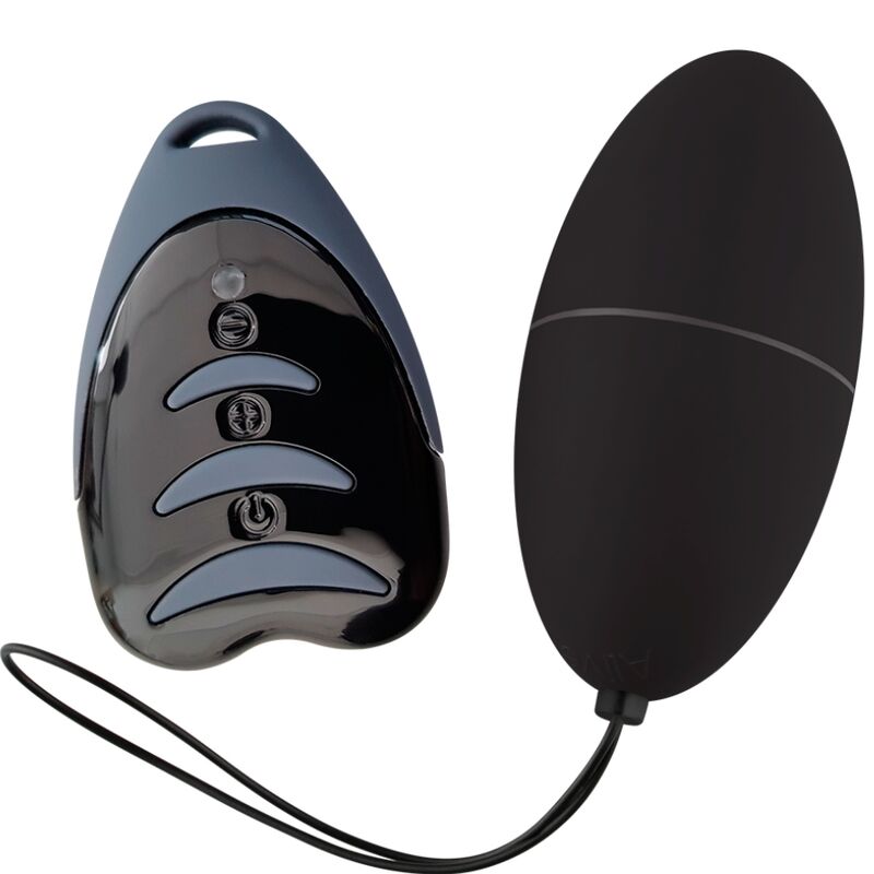 Œuf vibrant avec télécommande sans fil pour un plaisir discret, noir ALIVE