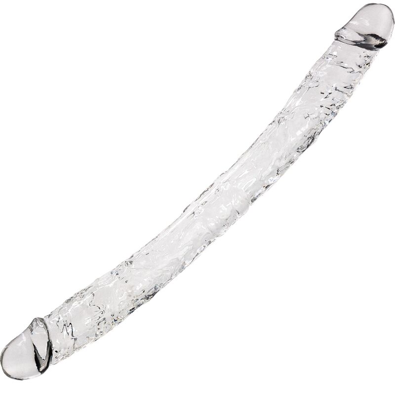 Double gode réaliste transparent de 38,5 cm pour un plaisir intense ALIVE
