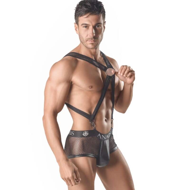 Harnais pour homme réglable noir avec attache à la taille, taille L XL ANAIS MEN