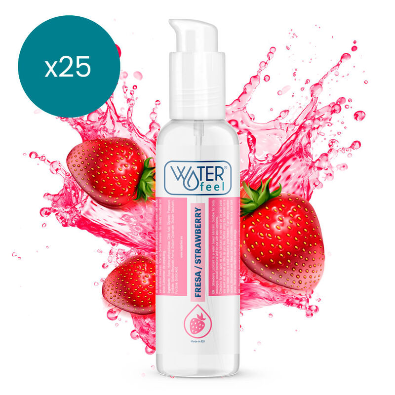 Lubrifiant à la fraise à base d’eau, 175 ml, longue durée, pour le sexe oral WATERFEEL