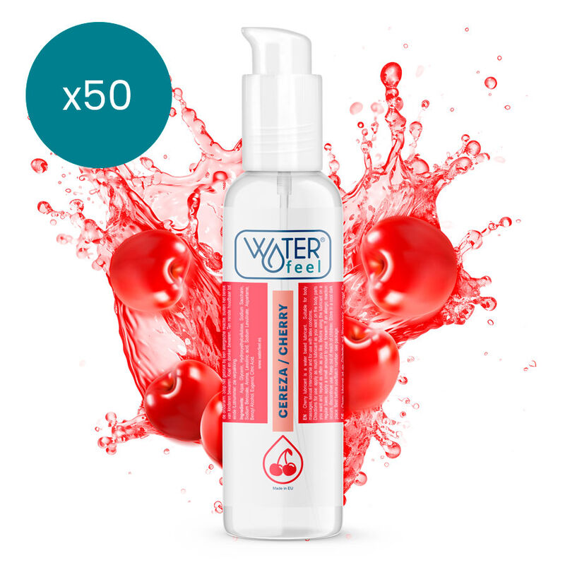 Gel lubrifiant à la cerise 175 ml à base d’eau, longue durée, compatible avec les préservatifs WATERFEEL