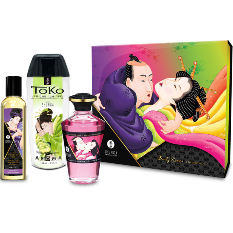 Coffret cadeau de massage Shunga Fruity Kisses