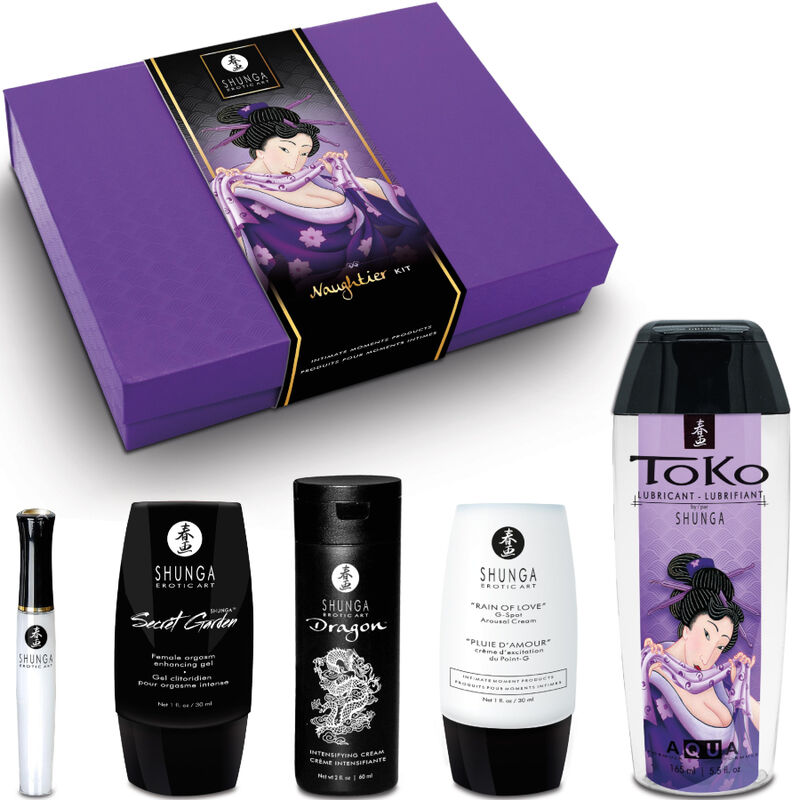 Shunga Naughtier Kit : coffret de cosmétiques intimes avec 5 produits
