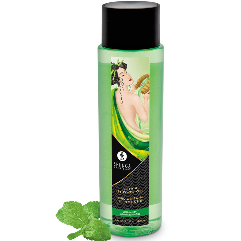 Gel douche et bain Shunga Sensual Mint, 370 ml