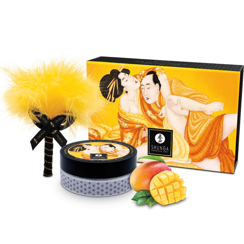 Poudre de massage Shunga Body Power parfum mangue, 75 g