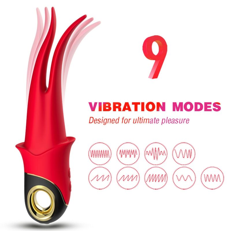 ARMONY Shadow stimulateur clitoridien à double forme, rouge