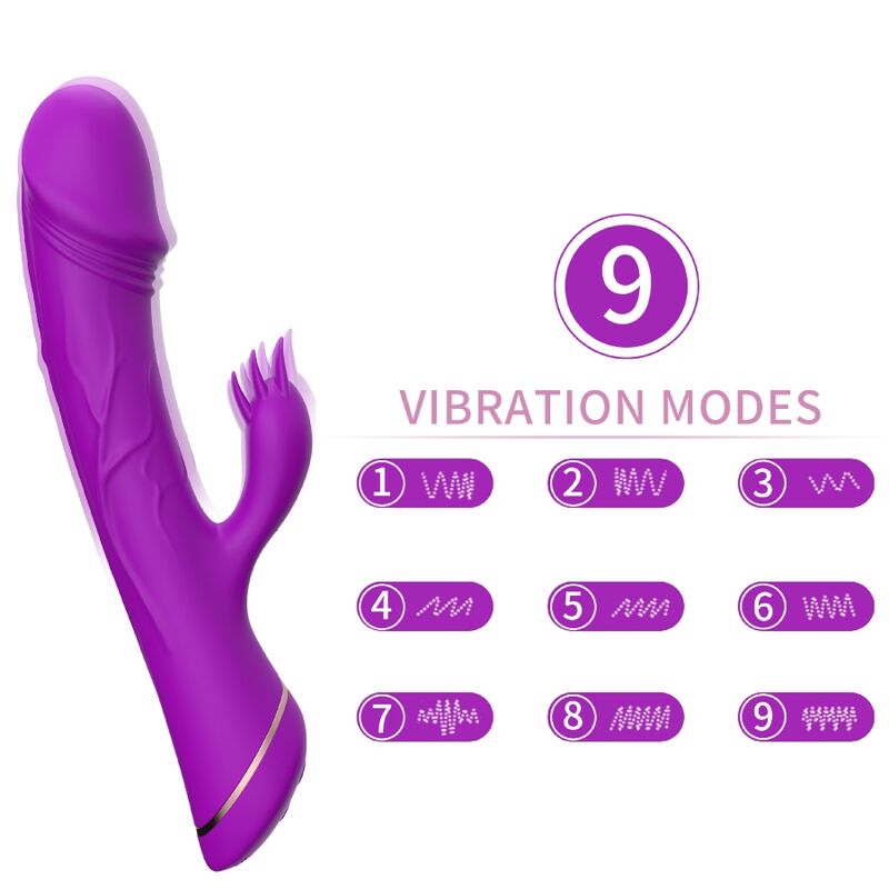 Vibromasseur rabbit ARMONY en silicone et ABS, violet