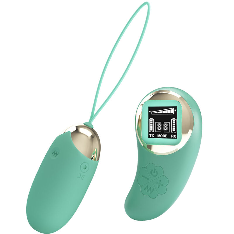 Œuf vibrant Pretty Love vert avec télécommande