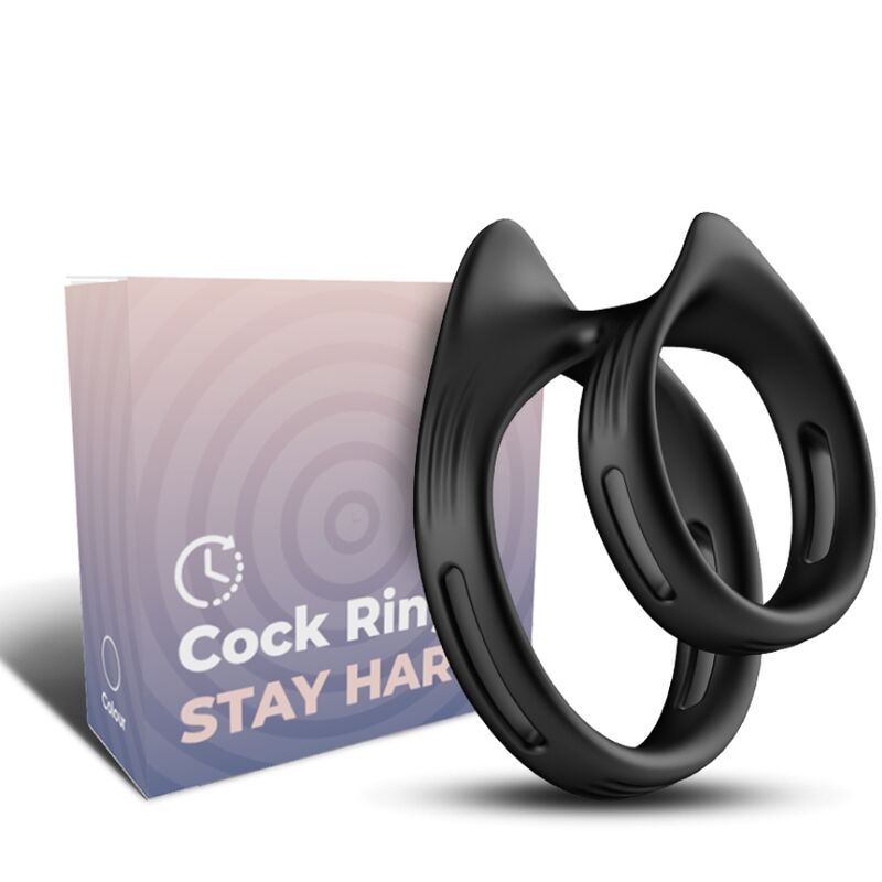 Anneau pénien Armony Dualring sans vibration, noir