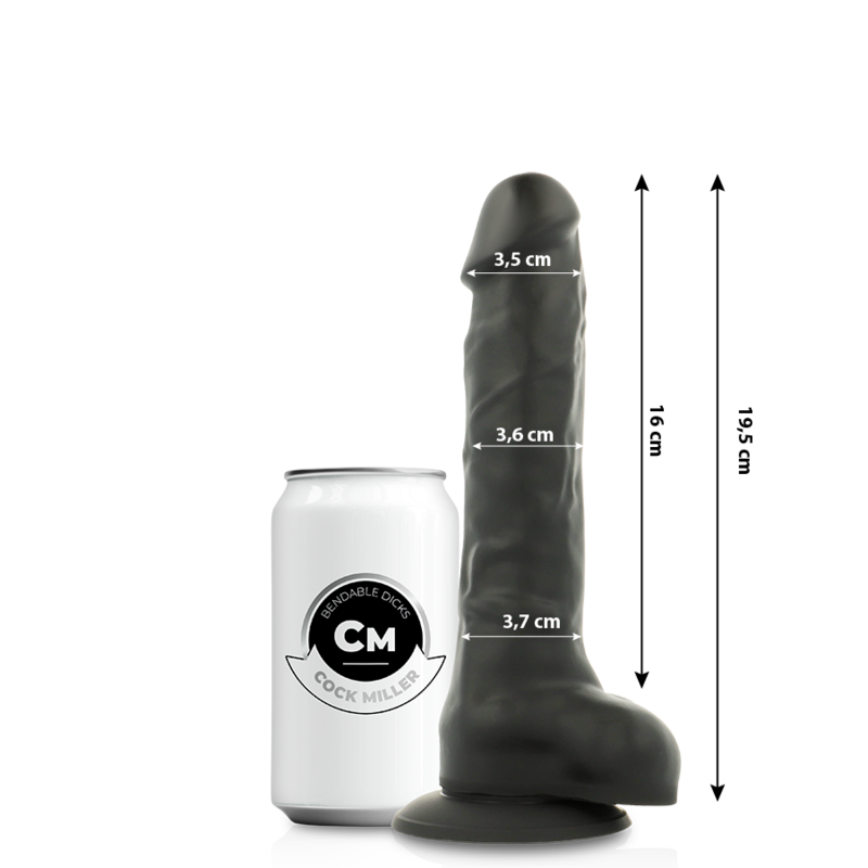 Gode réaliste en silicone à double densité avec ventouse puissante COCK MILLER