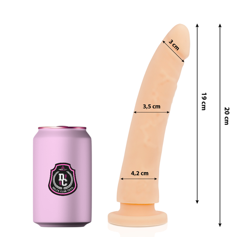 Gode en silicone DELTACLUB, 20 cm