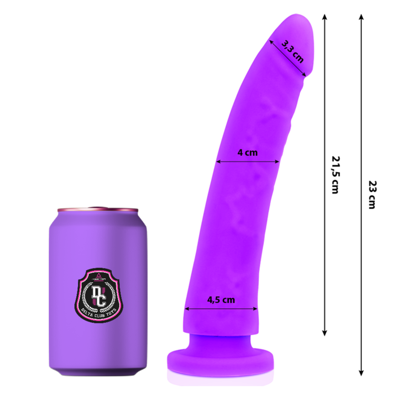 DELTACLUB Gode en silicone violet, 23 cm