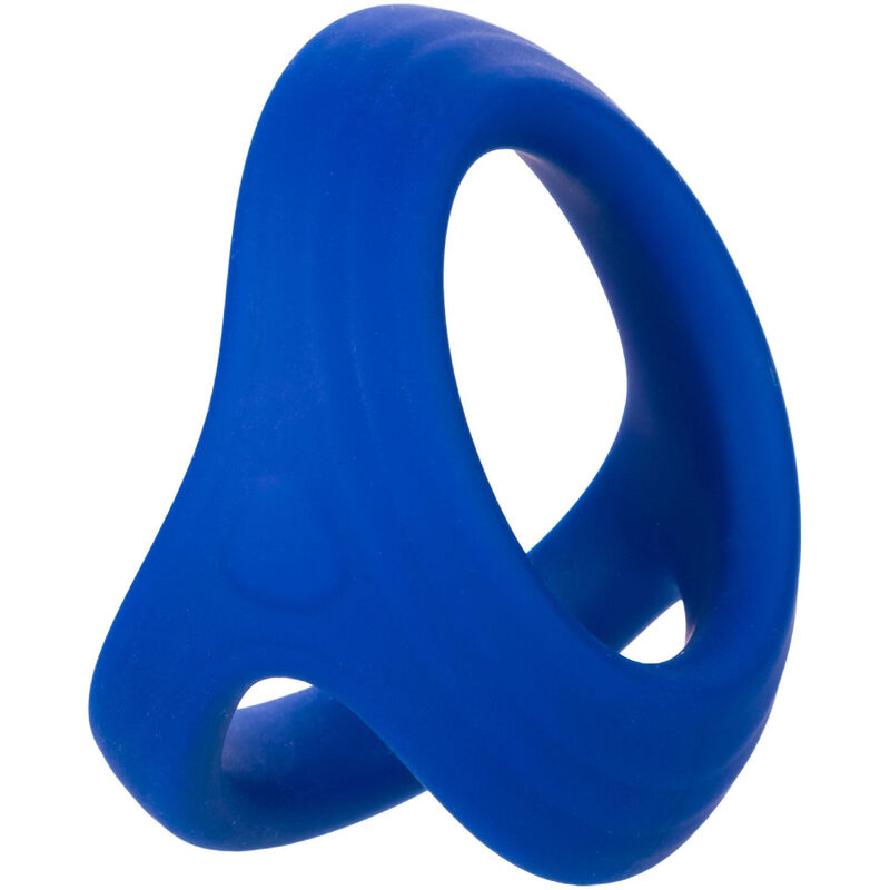 Anneau pénien bleu CalExotics Admiral sans vibrations, double anneau