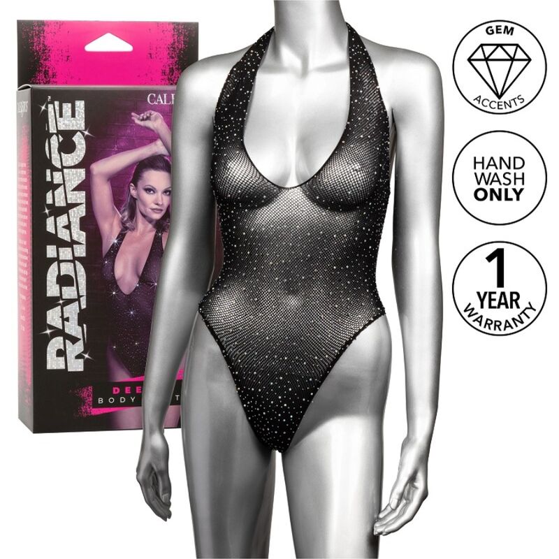 Body transparent avec strass et décolleté plongeant pour des nuits séduisantes CALEXOTICS