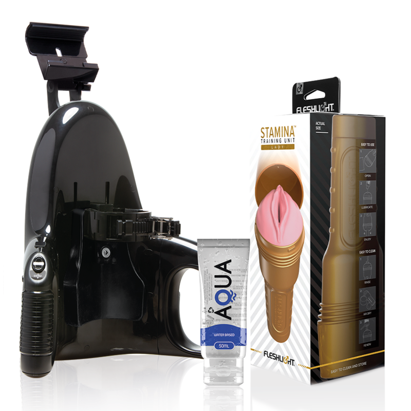 Set masturbateur avec fonction d’entraînement et stroker automatique pour gagner en endurance FLESHLIGHT