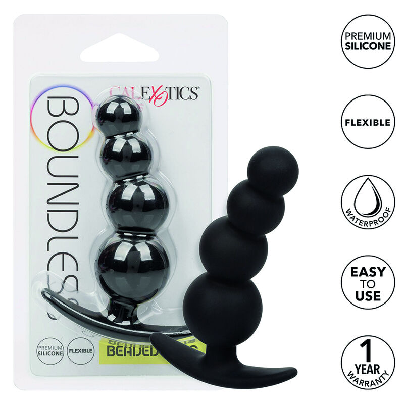 Plug anal CalExotics Boundless Beaded en silicone