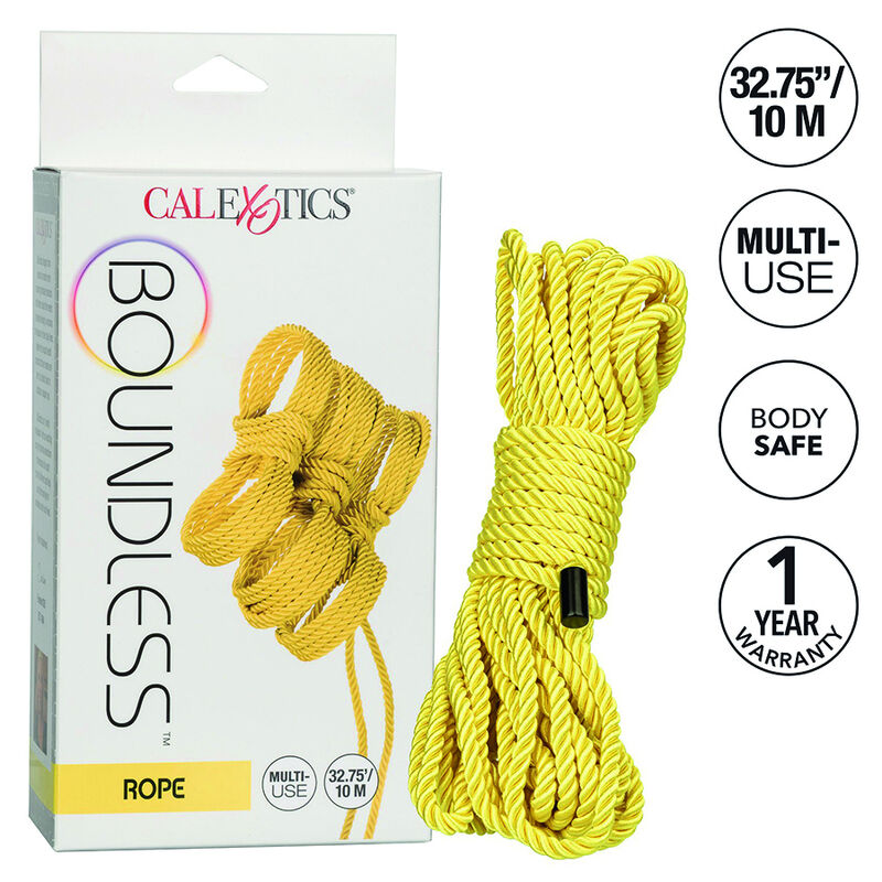 Corde de bondage CalExotics Boundless, 10 m, jaune