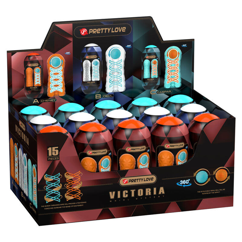 Masturbateur Pretty Love Victoria avec spirale rotative