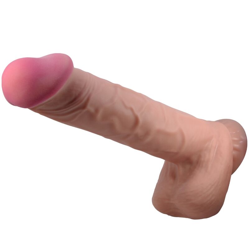 Dildo réaliste Pretty Love Sliding Skin, marron, 26 cm
