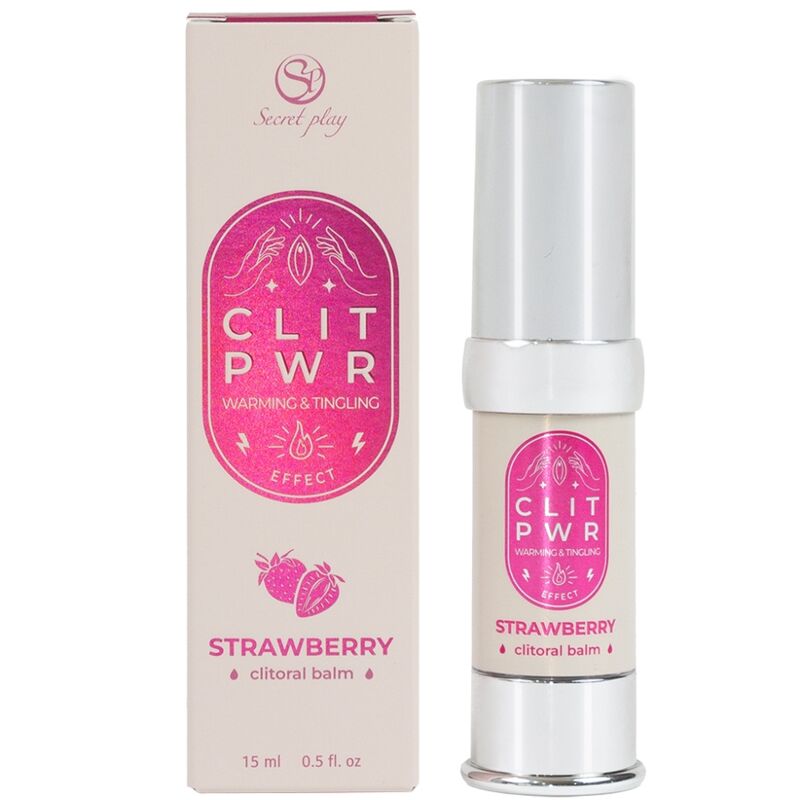 Baume stimulant pour le clitoris à effet chauffant et vibrant, parfum fraise SECRETPLAY