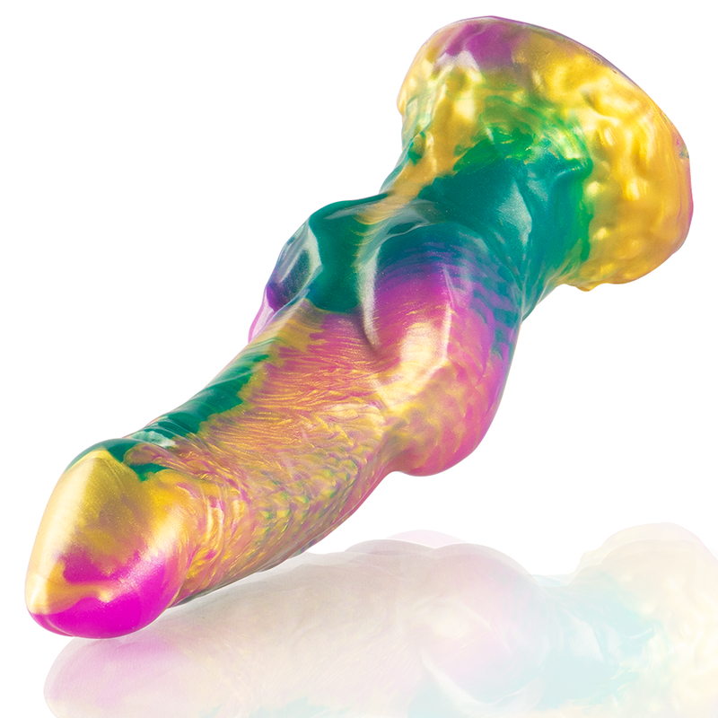 Gode en silicone EPIC Iris au design arc en ciel