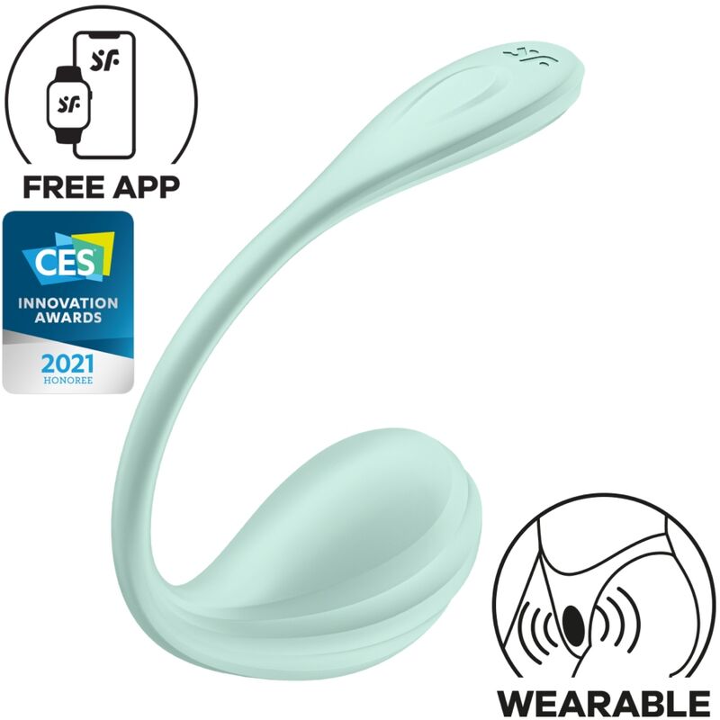 Satisfyer Smooth Petal, stimulateur clitoridien vert d’eau