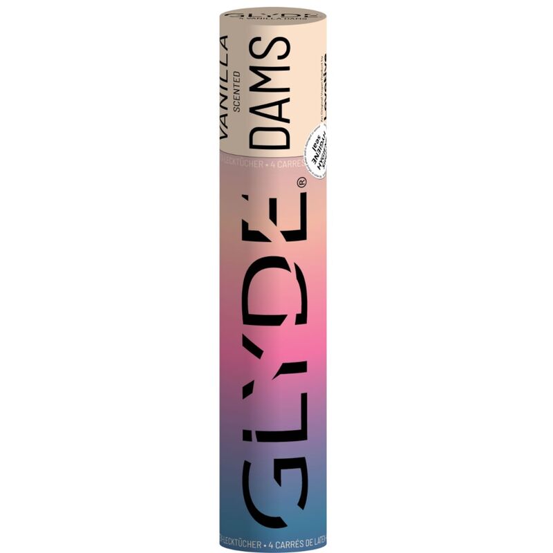SHEER GLYDE Carrés de latex aromatisés à la vanille, 4 pièces