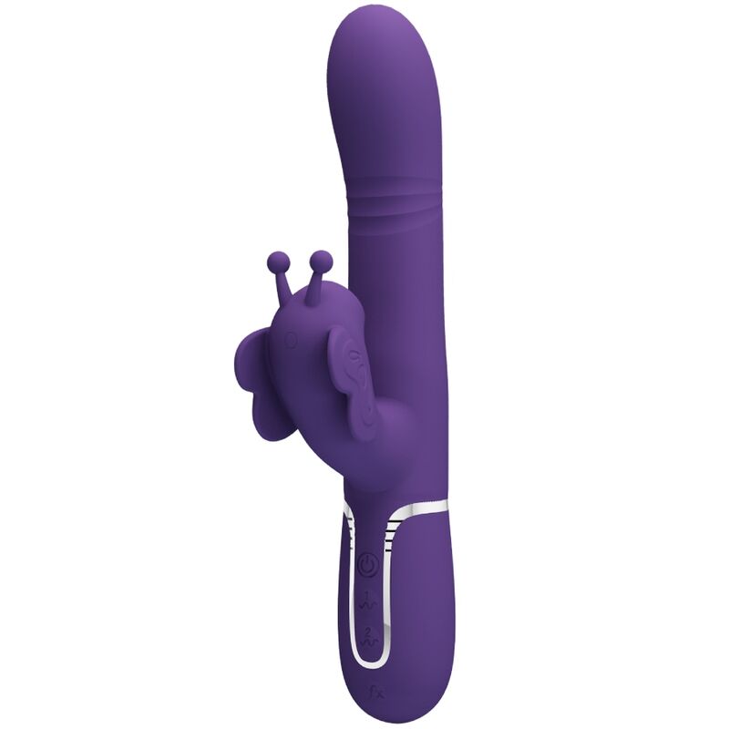 Rabbitvibrator Pretty Love violet avec perles de massage mobiles