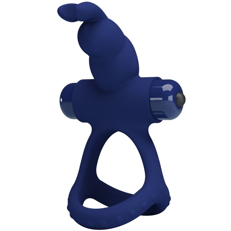 Anneau pénien vibrant Pretty Love Luchito, bleu