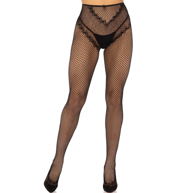 Bas résille sans entrejambe, confort extensible et style sexy, LEG AVENUE