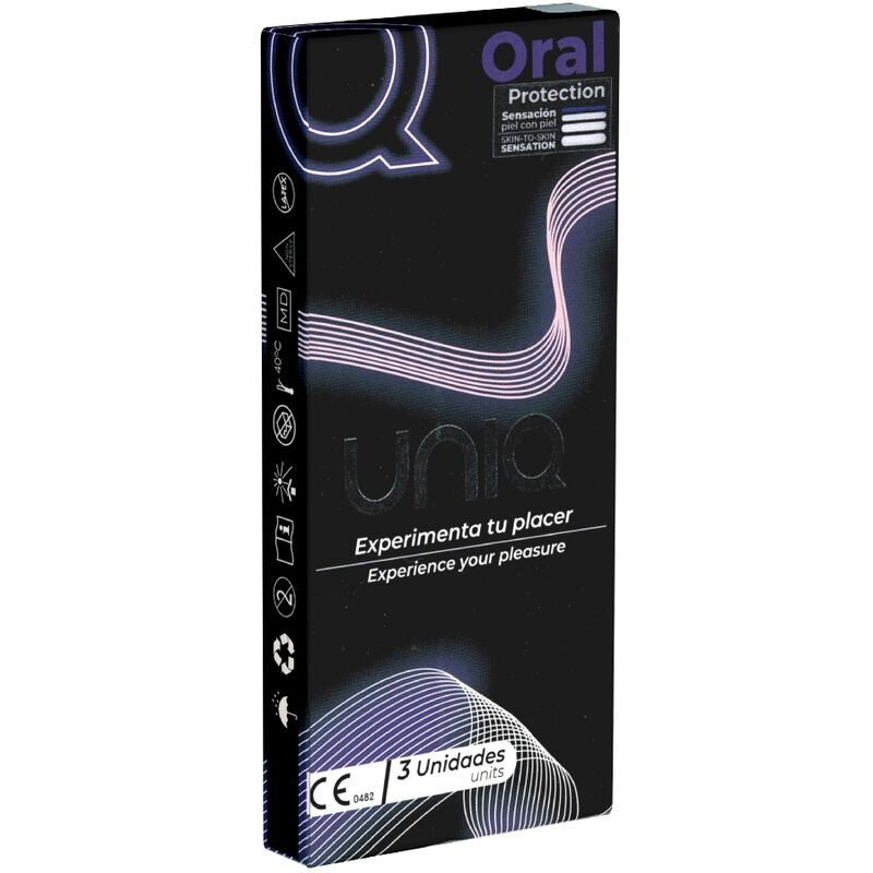 Masque buccal sans latex pour des rapports oraux protégés, transparent et confortable UNIQ