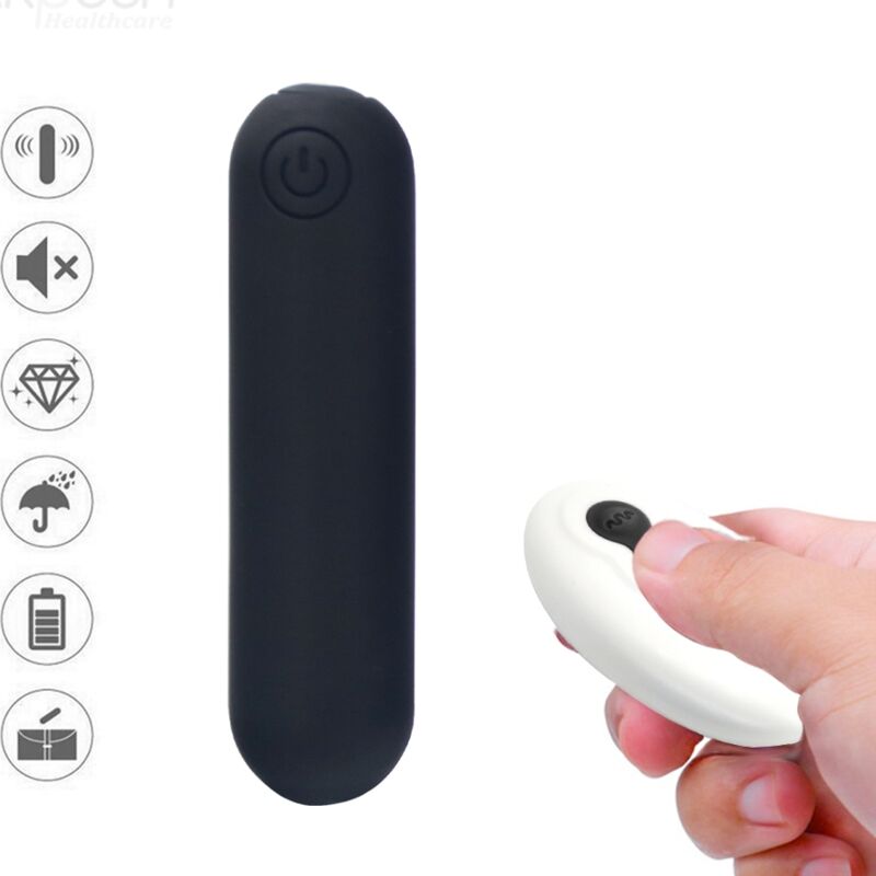 Œuf vibrant avec télécommande et 10 modes, silicone noir ARMONY