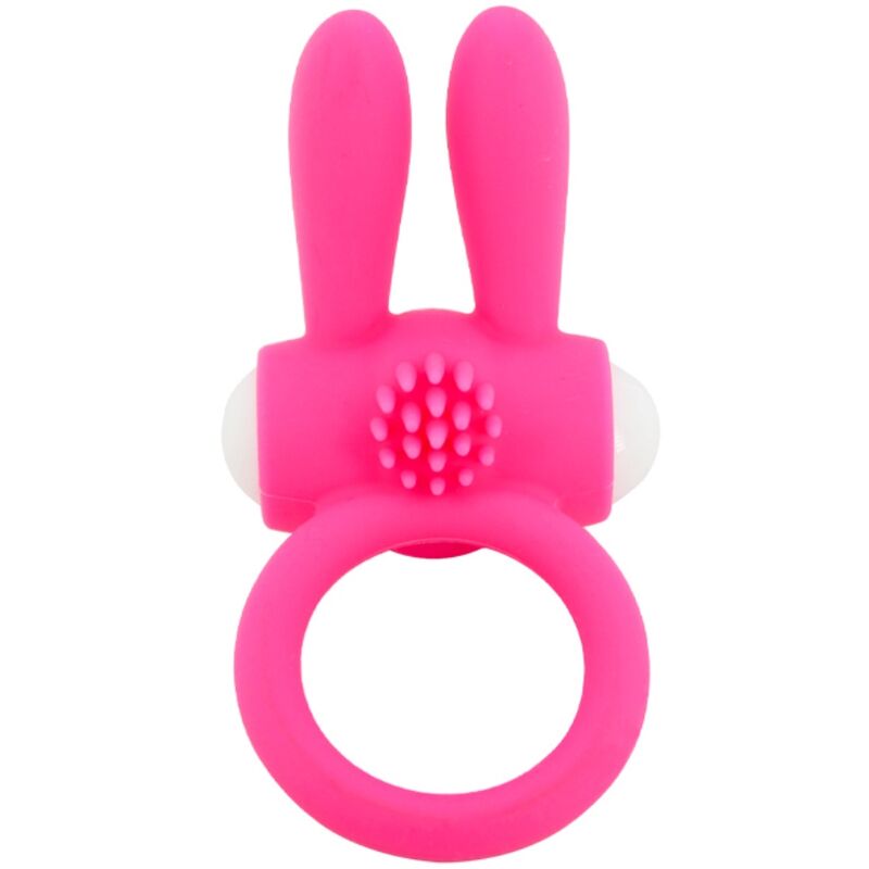 Anneau vibrant pour pénis avec oreilles de lapin pour couples, en silicone rose ARMONY