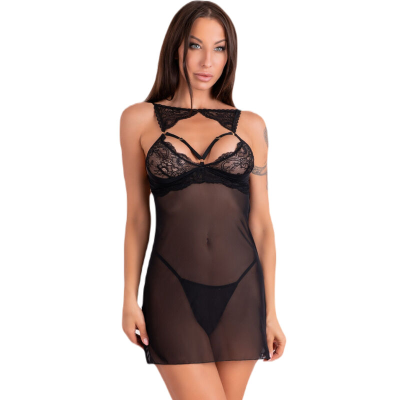 Ensemble de lingerie Livco Corsetti Krolina avec nuisette et string · Taille: L/XL