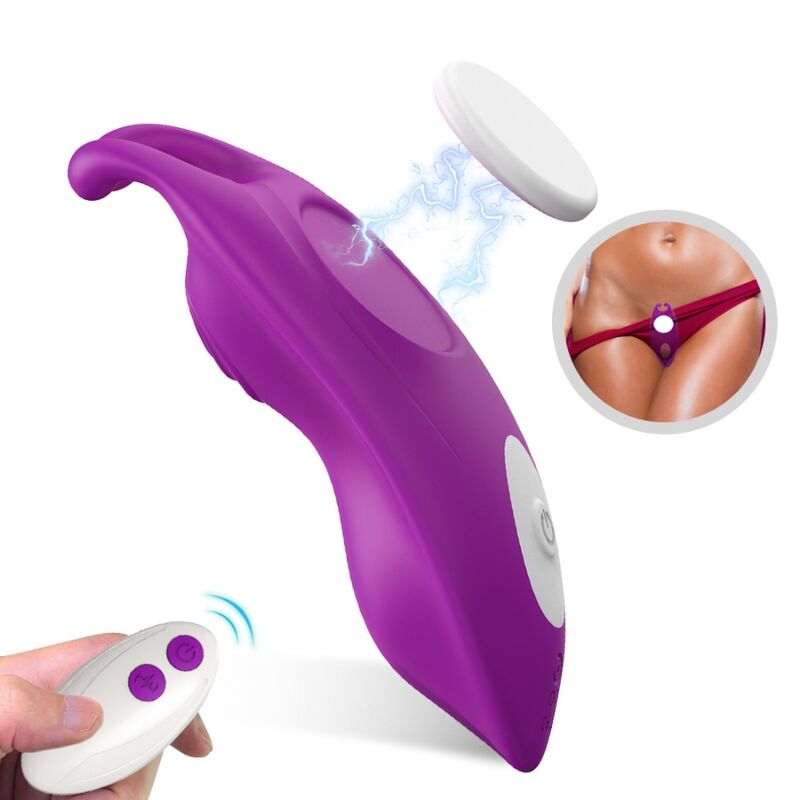 Vibromasseur clitoridien portable ARMONY Honeybee avec télécommande, violet