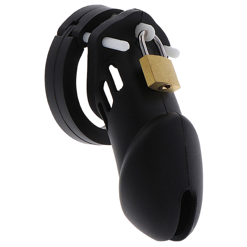 Cage de chasteté Hidden Desire Extreme en silicone, taille L, noire