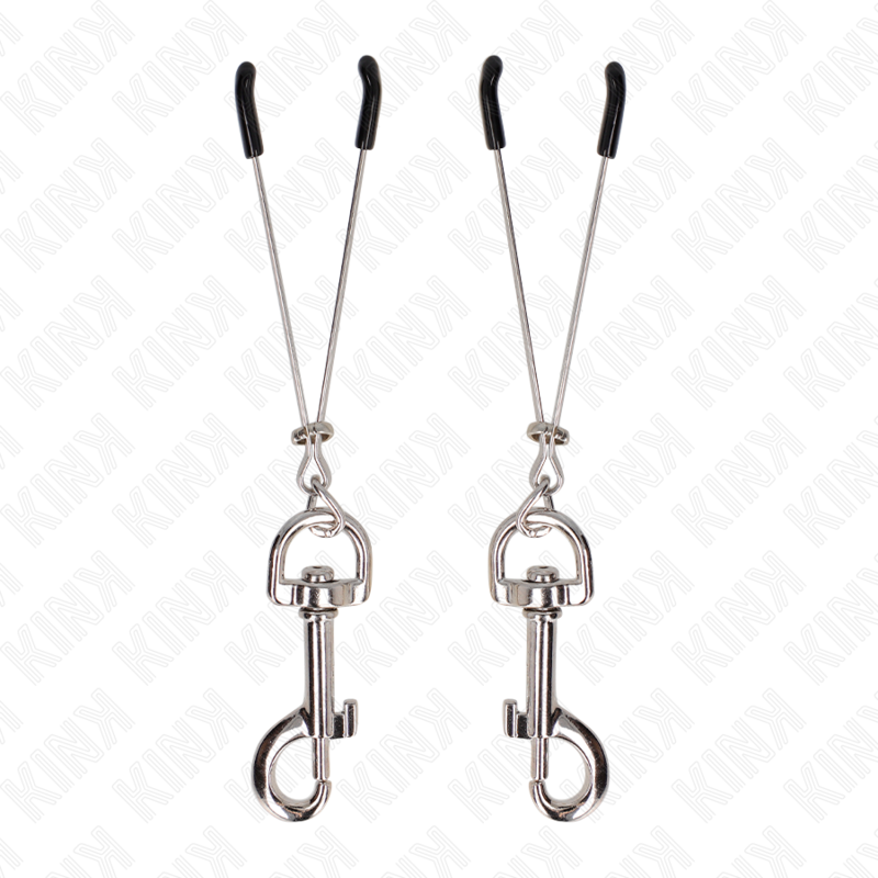 Pince à tétons KINK Thin Hook, couleur argentée, 7 cm