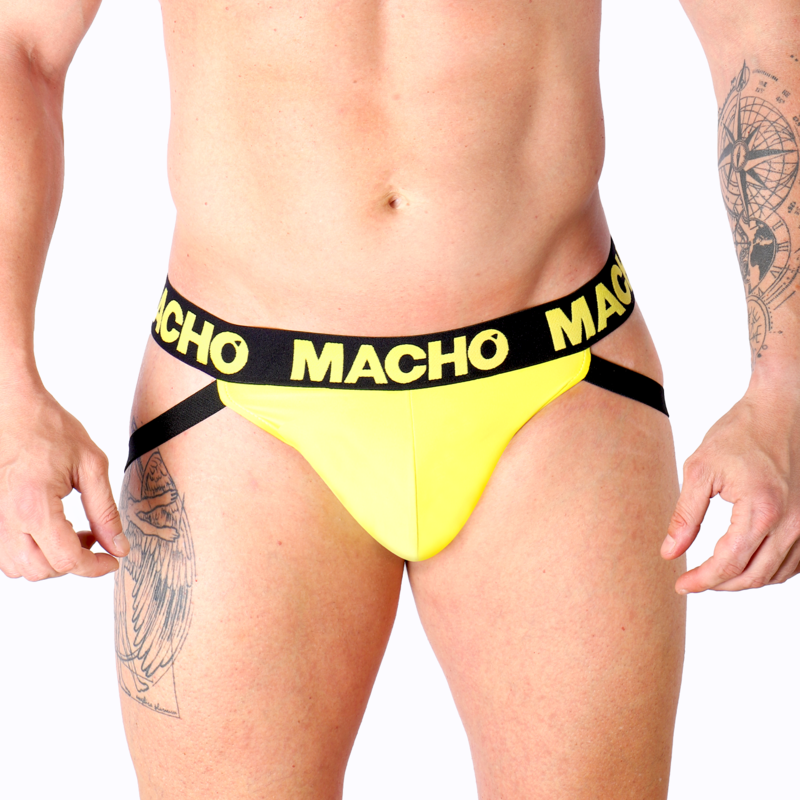 Jockstrap MACHO MX25A en lycra jaune