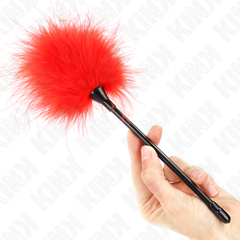 Chatouilleur en plumes KINK pour bondage, 27 cm