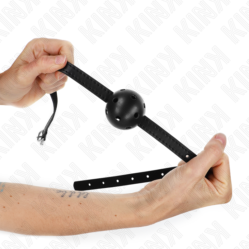 Bâillon boule respirant KINK Simplicity, noir, 4,5 cm
