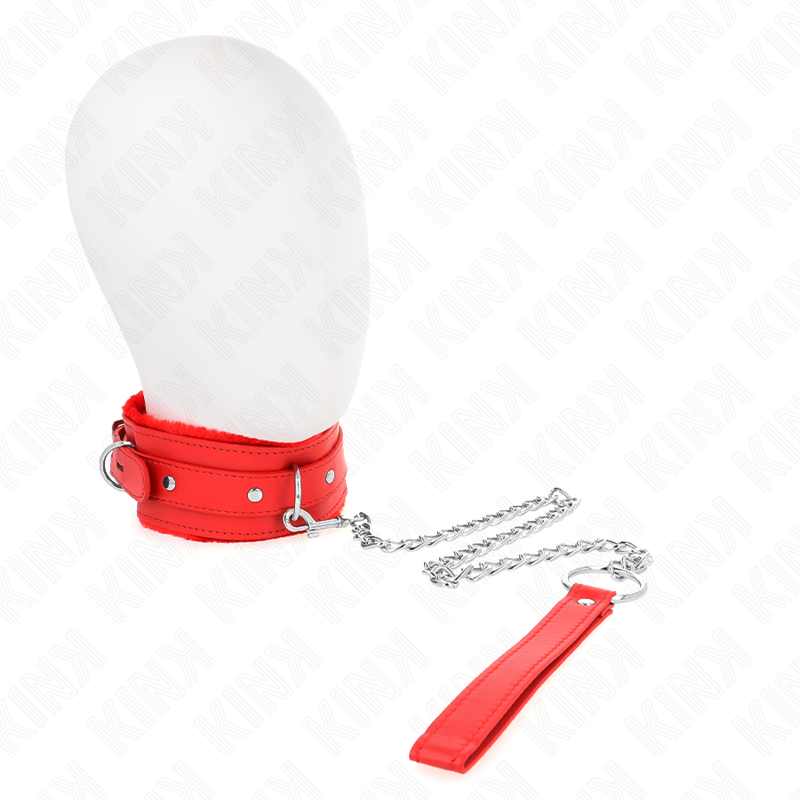Collier BDSM KINK avec laisse, rouge